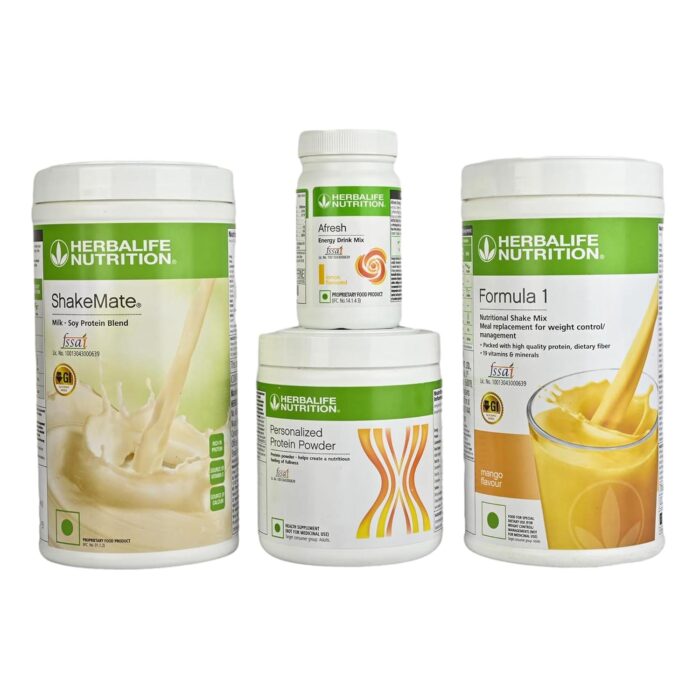 HERBALIFE Formula 1 Mango With Shakemate And Protein 200 And Afresh Lemon For Weight Loss Combo (Formula 1 Mango- 500 gm, Shakemate - 500 gm, Protein - 200 gm, Afresh - 50 gm)