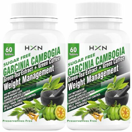 HXN Fat Burners For Women Supplement With Garcinia Cambogia Tablet, Green Tea, Green Coffee As Belly Burner, Appetite Suppressant, Weight Loss Medicine-120 Keto Tablets (Pack 2)