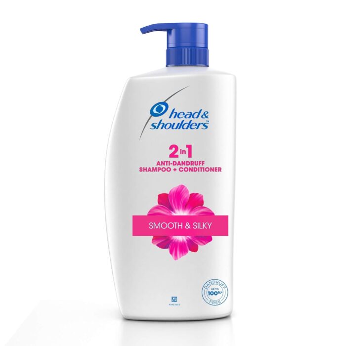 Head & Shoulders 2-In-1 Smooth & Silky Anti Dandruff Shampoo + Conditioner For Women & Men, 1L & Head & Shoulders, Anti Dandruff Shampoo, Smooth & Silky, 180 ML