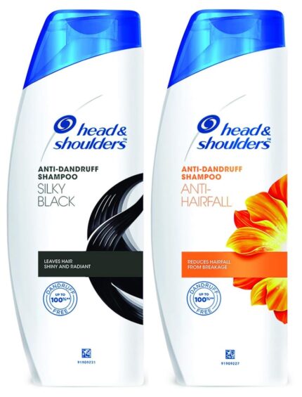 Head & Shoulders, Anti Dandruff Shampoo, Anti Hairfall, 180 ML&Head & Shoulders, Anti Dandruff Shampoo, Silky Black, 180 ML