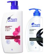 Head & Shoulders Smooth and Silky Anti Dandruff Shampoo, 1L and Head & Shoulders Silky Black Anti Dandruff Shampoo 650 ML