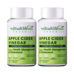 Health Veda Organics Apple Cider Vinegar 500 mg I 120 Veg Capsules I Improves Cholesterol Levels & Supports Digestive Health I For both for Men & Women
