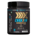 HealthXP Micronized Crea3in, Triple Creatine Matrix, Creatine Monohydrate, Creatine Hydrochloride and Creatine Nitrate (Unflavoured, 250g)