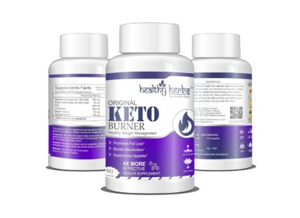 Healthy Herbs Original Keto Burner Capsule - Weight Loss Formula - Boost Energy & Reduce Hunger | For Men & Women - 60 Capsules, 800mg