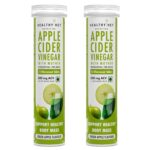 HealthyHey Nutrition Apple Cider Vinegar with Mother Effervescent Tablets - 500mg - Pack of 2-30 servings