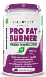 HealthyHey Nutrition Thermogenic Fat Burner - Weight Loss Supplement, Appetite Suppressant, & Energy Booster - Premium Fat Burning with Capsicum Extract - 60 Natural Veggie Diet Pills
