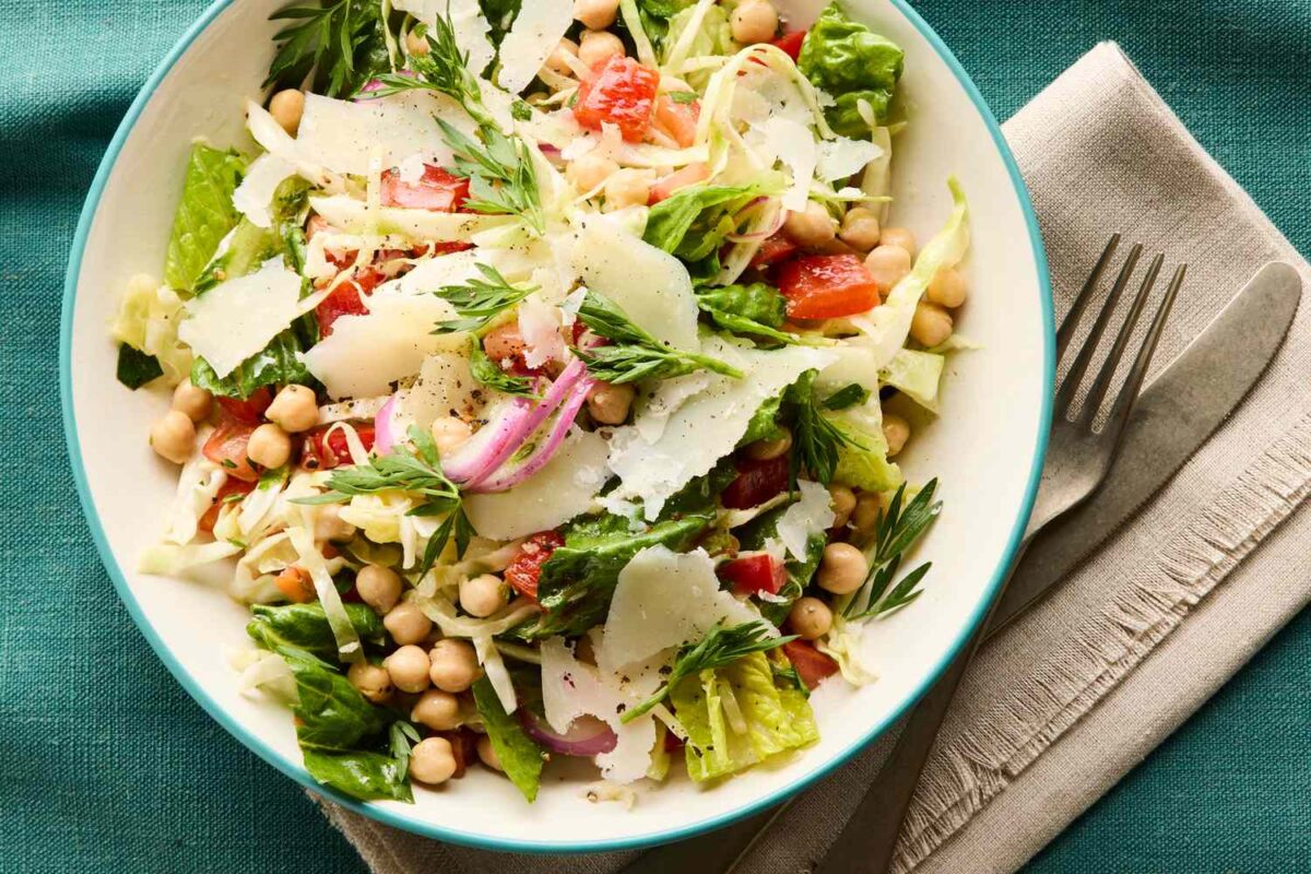 Herb-Marinated Veggie & Chickpea Salad