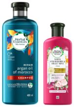 Herbal Essences bio:renew Argan Oil of Morocco SHAMPOO, 400ml & Herbal Essences White Strawberry & Sweet Mint CONDITIONER, 240 ML