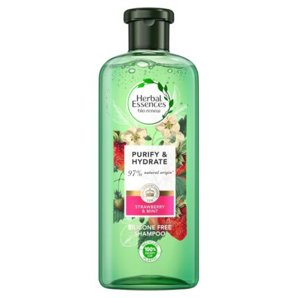 Herbal Essences bio:renew White Strawberry & Sweet Mint SHAMPOO, 400ml, No Parabens No Colourants