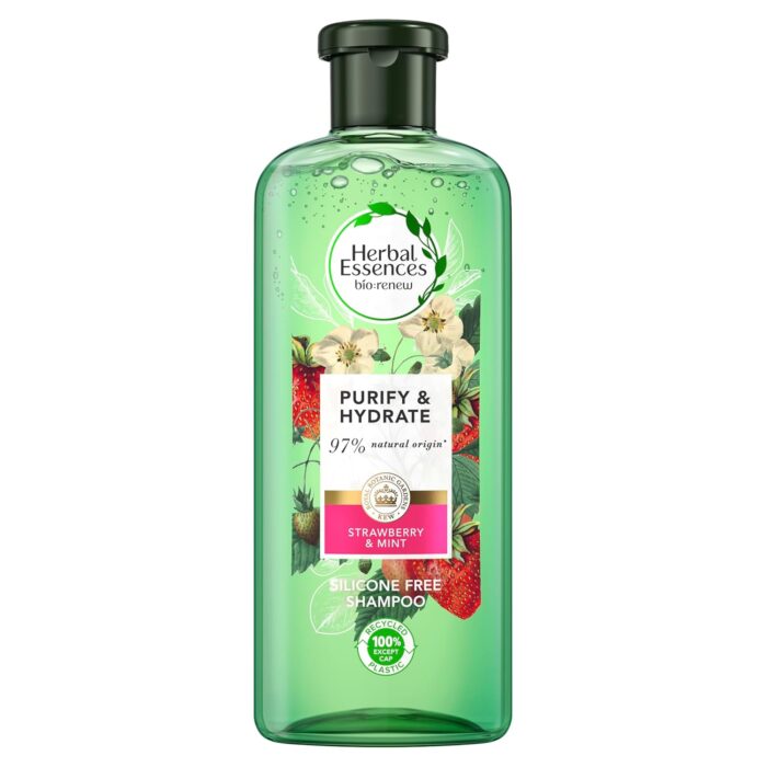 Herbal Essences bio:renew White Strawberry & Sweet Mint SHAMPOO, 400ml, No Parabens No Colourants
