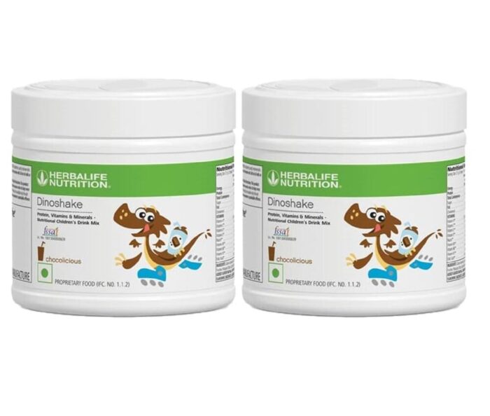 Herbalife Dinoshake Nutritional Children's Chocolate Drink Mix Combo |400gm, Chocolate|