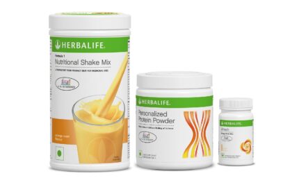 Herbalife Formula 1 Nutritional Shake Mix (Orange) With Personalized Protein Powder and Afresh Energy Drink Mix- Ginger