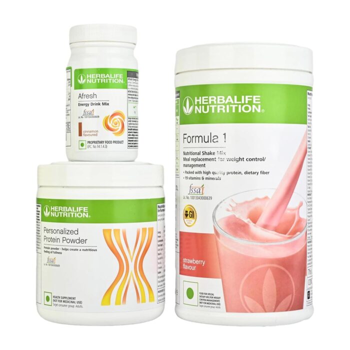 Herbalife Formula 1(Strawberry) with Personalized Protein Powder(200gm)+ Afresh(Cinnamon)