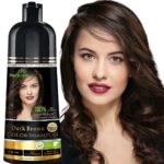 Herbishh Hair Colour Shampoo (Dark Brown, 500Ml) - Ammonia Free Hair Color For Women & Men | Permanent Hair Dye Shampoo with 100% Grey Coverage Up To 8 Weeks