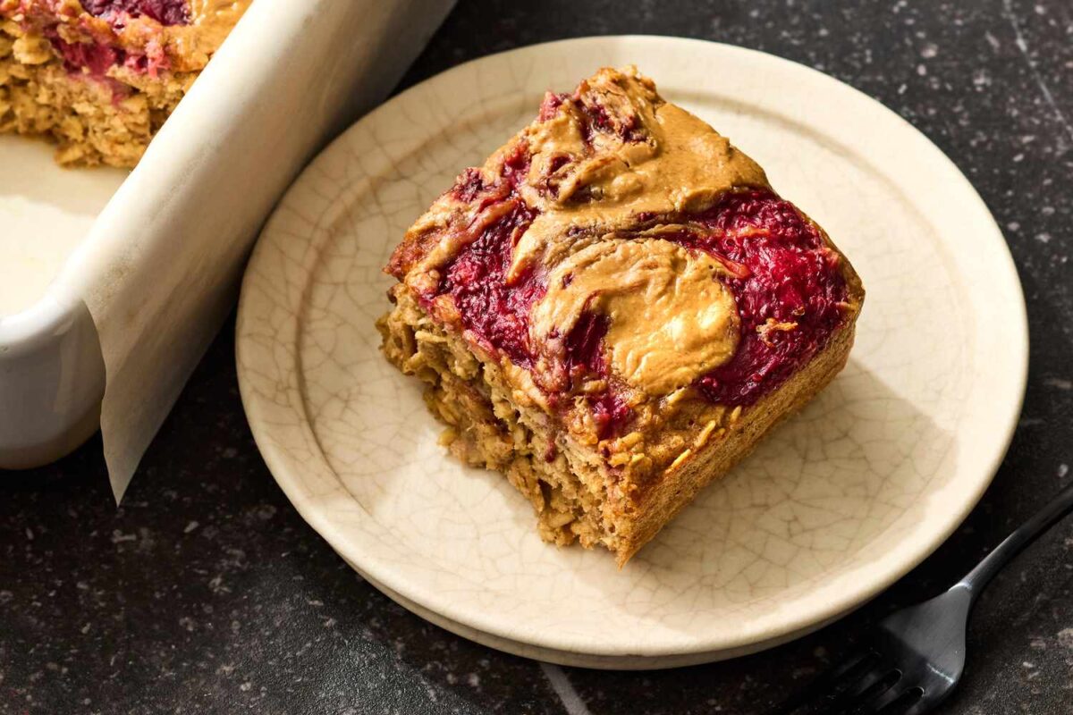 High-Protein PB&J Baked Oats