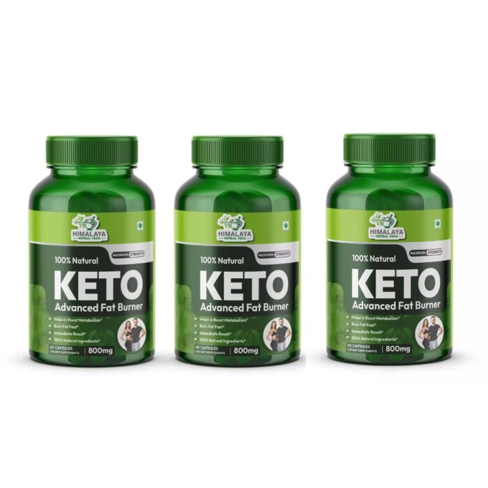 Himalaya Herbal Veda Keto Capsules Advaced Weight Loss Formula with Green Tea Extract | Garcinia Combogia | Green Coffee Extract Metabolism Booster For Men & Women (180 Capsules)