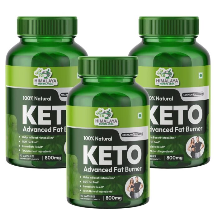 Himalaya Herbal Veda Keto Capsules Advance Weight Loss Fat Burner Supplement 180 Capsules