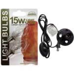 Himalayan Glow HG-C01-2 Himalayan Salt Lamp Cord Replacement with Dimmer Switch and E12 Halogen Bulbs, 6 Feet Long with Base Assembly, Black