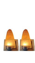 Himalayan Salt Night Lamp, Pack of 2, Wall Plug-in Rock Salt Lamp