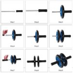 Home Brilliant Double Exercise Wheel, Ab Exerciser, Ab Roller Wheel for Abs Workouts with Knee Pad for Gym Fitness Workout Training