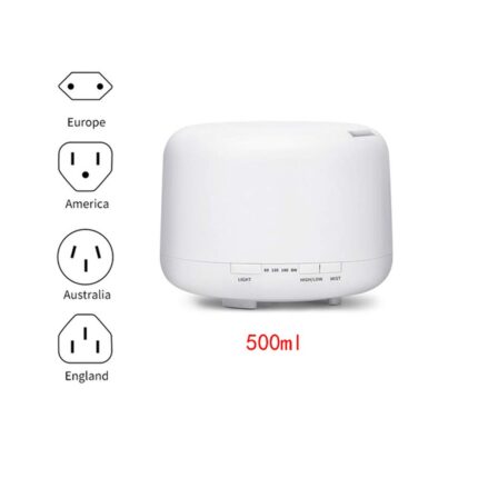 Hovico 500ml Premium,Ultrasonic Aromatherapy Fragrant Oil Vaporizer Humidifier, Essential Oil Diffuser Waterless Auto Shut-off and 7 Color LED Lights