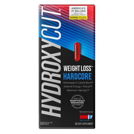 Hydroxycut Hardcore Scientifically Tested Weight Loss and Energy, Weight Loss Supplement, 60 Count
