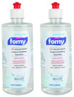 INTERCORP FOMY Hand Sanitizer and Disinfectant 500 ml Each (Natural – Pack of 2) | Liquid Sanitizer | Sanitizer Liquid 500ml | Hand Sanitizer Combo Pack Offer