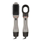 Ikonic 3 in 1 Express Styler Grey, Professional Volumizer Blow Dryer 1200W Hot Air Brush for Women Innovative Air Flow Vents Mixed Styling Bristles Ceramic Titanium Tourmaline-Coated Brush Head