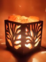Illume LAMP and Candles Candles Himalayan Rock Salt Lamp for Positive Energy, Vastu, Night, Floor, Bedroom, Living Room Size (9 * 7 * 7 cm, Orange)