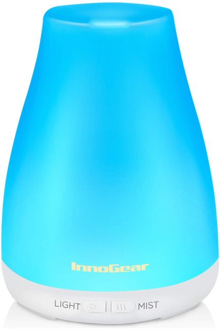 InnoGear 100ml Aromatherapy Essential Oil Diffuser Portable Ultrasonic Diffusers with Color LED Lights Changing and Waterless Auto Shut-off Function for Home Office Bedroom Room