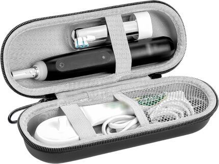 Inralimot Electric Toothbrush Travel Case, EVA Hard Storage Case Compatible with Oral B Pro 1000, 2000, 3000, 3500, 7000, Philips Sonicare ProtectiveClean (Black)