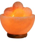 Josan Brothers Himalayan Rock Salt lamp for Positive Energy | Himalayan Salt Lamp Original (Fire Bowl with 6 Massage Ball)