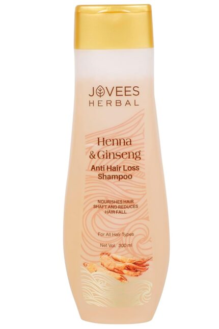 Jovees Herbal Henna & Ginseng Anti Hair Loss Shampoo | For Hair Growth & Hair Fall Control With Henna, Ginseng & Amla Extract | For All Hair Type 300ML