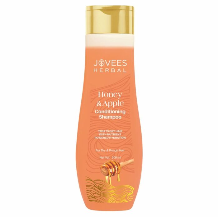 Jovees Herbal Honey & Apple Conditioning Shampoo For silky, Soft & Shiny Hair | Repairing Hair, Controls Frizz, With Peach and Aloe Vera Extracts | For Dry to Rough Hair- 300 ml