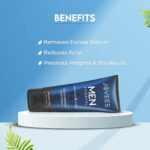 Jovees Herbal Men's Essential Advanced 4 in 1 Moisturizing Face Wash |with Vit C and Vit E | Gives Clean and Clear Skin |For All Skin Types 100g (Pack of 2)