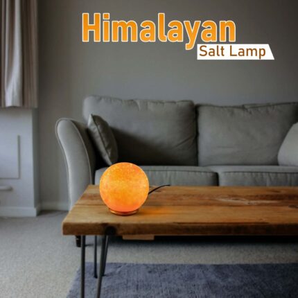 K3 AURA Pure Himalayan Salt Lamp Is Hand Crafted From 100% Natural Himalayan Crystal Rock Salt Hollowed 3-4 Kg (Globe, Pack of 1)
