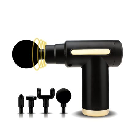 KARDIFF Cordless Massage Gun with 4 Attachments for Full Body Pain Relief, Deep Tissue Muscle Massager (Color As Per Available), Multicolour
