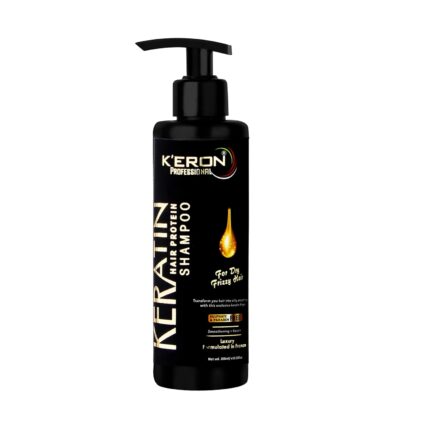 K'ERON Keratin Hair Protein Shampoo, Sulphate & Paraben Free, Nourishing Shampoo for Dry, Frizzy Hair, Gentle Hair Cleanser for Men & Women, Suitable for All Hair Types Net 300ml