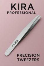 KIRA Tweezer Plucker Precision Tweezers For Eyebrows, Ingrown Hair, Plucking Daily, Hair Removal And Beauty Tool With Stainless Steel (Silver)