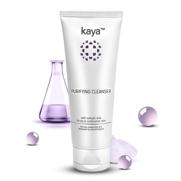 Kaya Acne Care Purifying Face Wash with Salicylic Acid | Dermatologist-Developed Cleanser with 22 Years of Expertise | Fights Pimples, Reduces Acne & Controls Oil | For Oily & Acne-Prone Skin | Men & Women | 100ml
