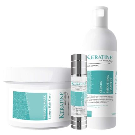 Keratine Professional Smoothing Sulphate Free Shampoo, Luxury Hair Mask and Smooth Shine Serum | for Dry hair | (Combo Kit)…