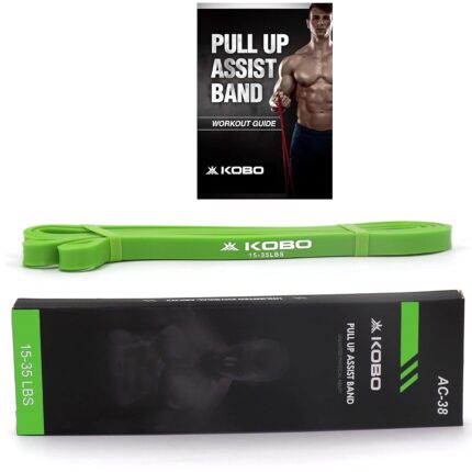 Kobo Power Loop Band/Resistance Band/Rubber Pull Up Assist Bands 41 inch| Powerlifting Bands - for Mobility & Body Stretching, Powerlifting, Resistance Training with Workout Guide Booklet