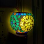 Kriviya Ceramic Aroma Diffuser | Kapoor Dani Cum Night Lamp Multi Functional Essential Oil Camphor Burner for Fragrance with Switch On/Off Button for Heating for Home, Office (M-18)