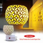 Kriviya Electric Aroma Diffuser, Kapoor dani, Night Lamp, Premium Home Decor Lamp, Soothing Fragrance Ambience by Using Kapoor, Laung, Essential Oil, for Home,Office (M-6 Yellow)