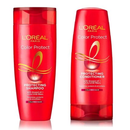L Oréal Paris Color Protect, Protecting Shampoo With Linseed Oil+UVA/UVB Filter (180ml) + Color Protect Conditioner (180ml) (2 ITEM IN SET)