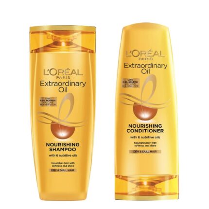 L Oréal Paris Extraordinary Oil Nourishing Shampoo for Dry & Dull Hair (180ml) + Extraordinary Oil Nourishing Conditioner for Dry & Dull Hair (180ml) (2 ITEM IN SET)
