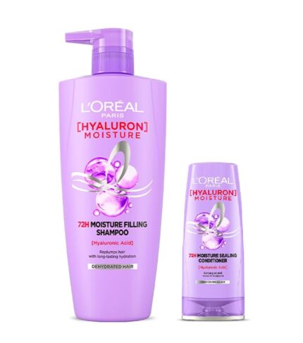 L Oréal Paris Hyaluron Moisture Hair Care Shampoo 650Ml + Conditioner 71.5Ml (2 Items In The Set)