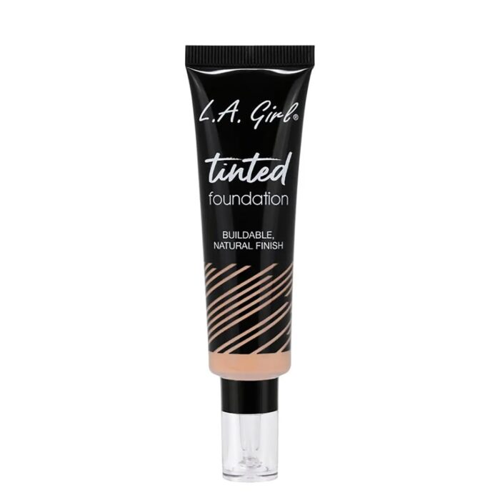 L.A Girl -Tinted Foundation - Beige | Sheer to medium coverage and a natural finish | Needle tip nozzle for mess free application | Paraben-free, cruelty-free, & vegan | 30 ml