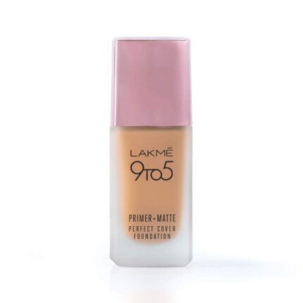 LAKMÉ 9To5 Primer + Matte Perfect Medium Coverage Cream Foundation For All Skin, W240 Warm Beige, 25 Ml And Invisible Finish Spf 8 Foundation, Shade 01, 25 Ml,1 Count