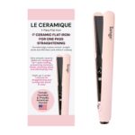 L'ANGE HAIR Le Ceramique 1-Pass Hair Straightener | Fast Heating Ceramic Straightening Iron | Best Hot Tools Hair Straightening Iron to Block Moisture and Shine | Professional Hair Iron (US Plug)